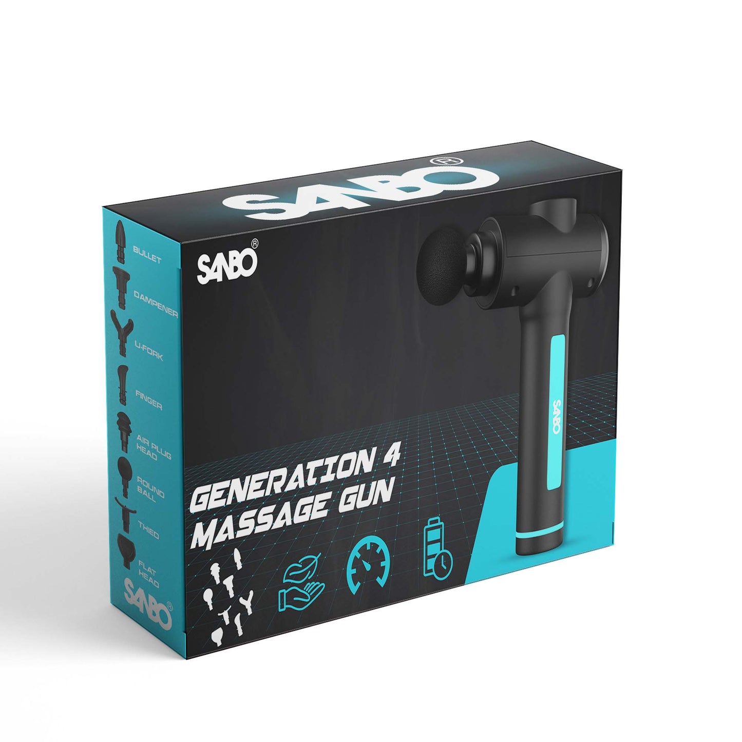 Sanbo Massage Gun Generatie 4 - Verlicht spierpijn of geef jezelf de ontspanning die je verdient!