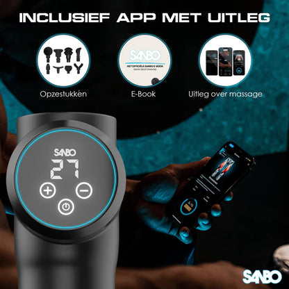 Sanbo Massage Gun Generatie 4 - Verlicht spierpijn of geef jezelf de ontspanning die je verdient!